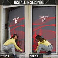 Custom New Caledonia Football Door Cover Allez Les Cagous Grey Version - Polynesian Pride