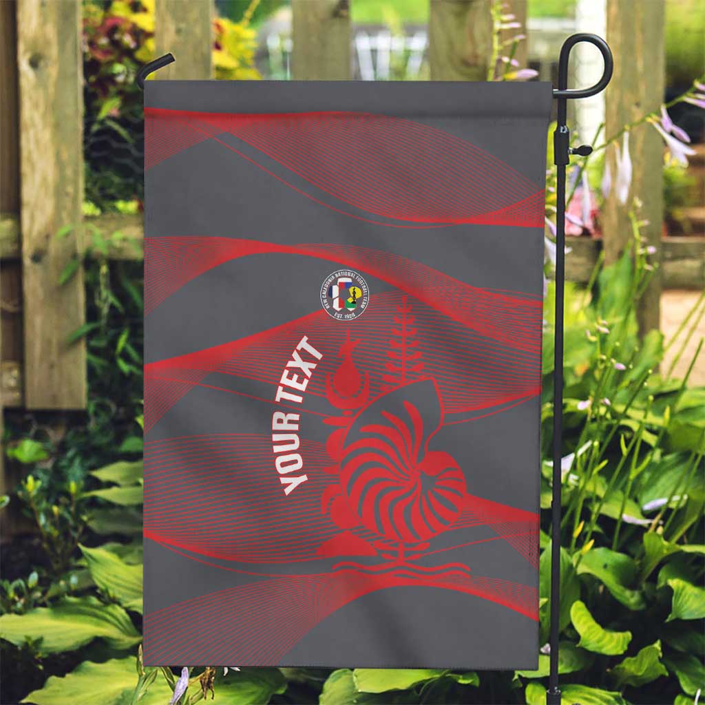 Custom New Caledonia Football Garden Flag Allez Les Cagous Grey Version - Polynesian Pride
