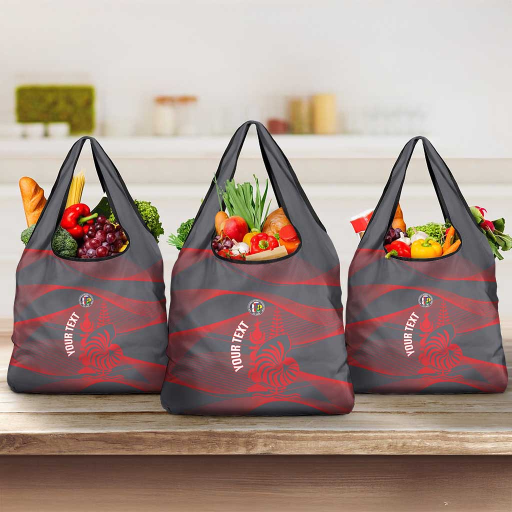 Custom New Caledonia Football Grocery Bag Allez Les Cagous Grey Version LT14 3-pack One Size Grey - Polynesian Pride