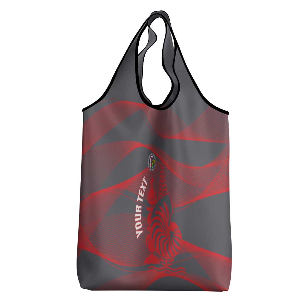 Custom New Caledonia Football Grocery Bag Allez Les Cagous Grey Version LT14 - Polynesian Pride