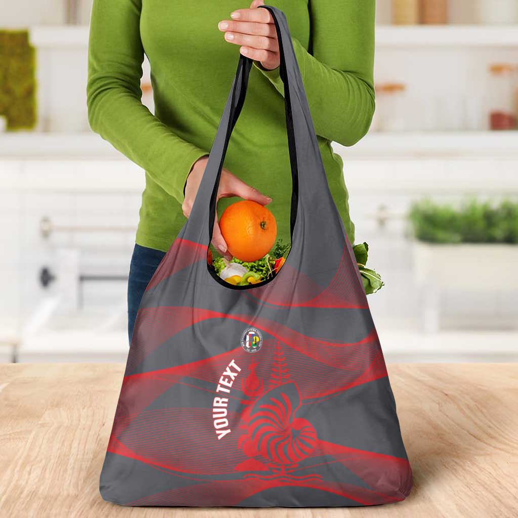 Custom New Caledonia Football Grocery Bag Allez Les Cagous Grey Version LT14 - Polynesian Pride