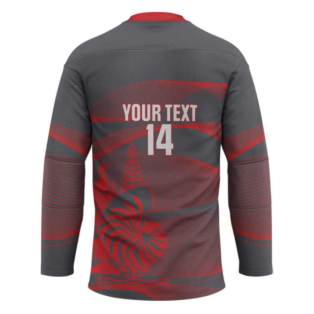 Custom New Caledonia Football Hockey Jersey Allez Les Cagous Grey Version - Polynesian Pride