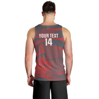 Custom New Caledonia Football Men Tank Top Allez Les Cagous Grey Version - Polynesian Pride