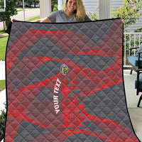 Custom New Caledonia Football Quilt Allez Les Cagous Grey Version - Polynesian Pride