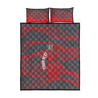 Custom New Caledonia Football Quilt Bed Set Allez Les Cagous Grey Version - Polynesian Pride
