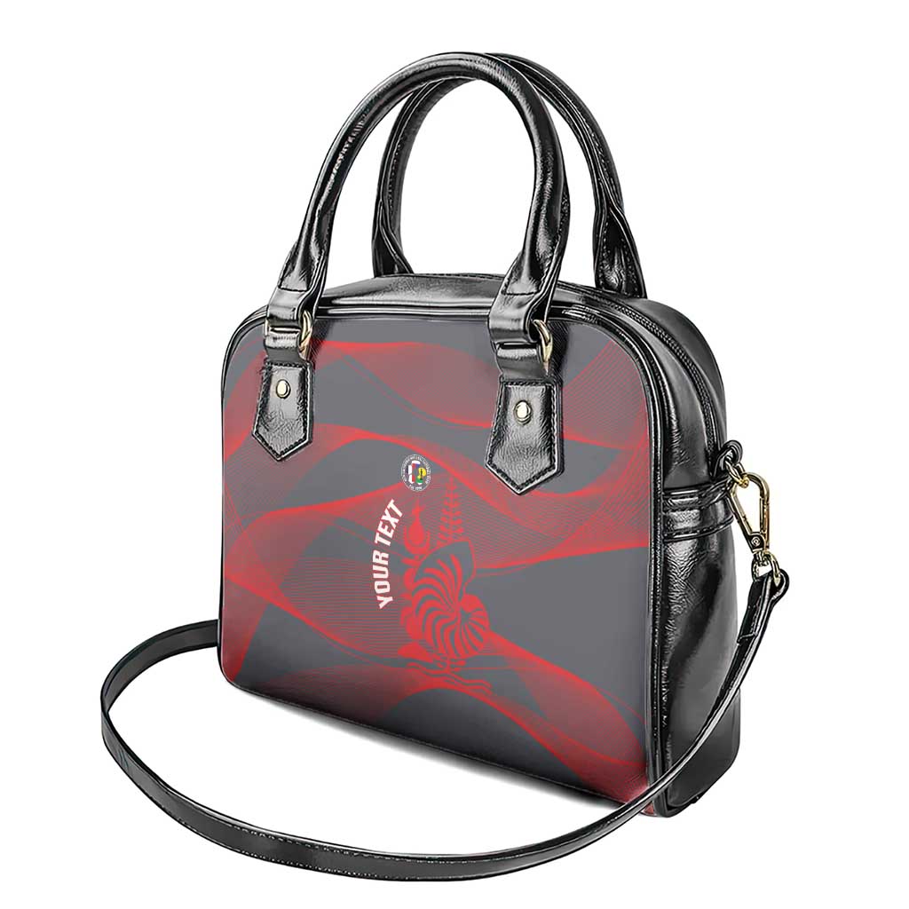 Custom New Caledonia Football Shoulder Handbag Allez Les Cagous Grey Version - Polynesian Pride