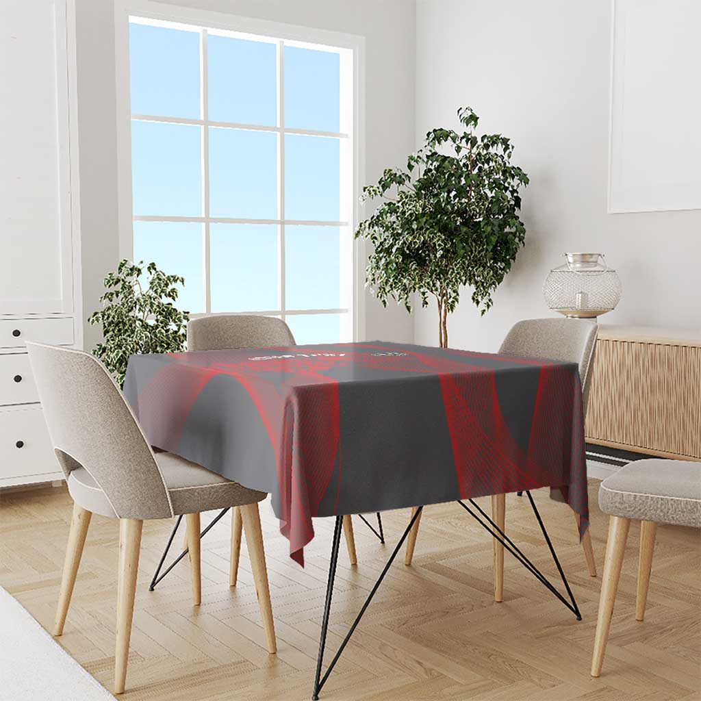 Custom New Caledonia Football Tablecloth Allez Les Cagous Grey Version LT14 - Polynesian Pride