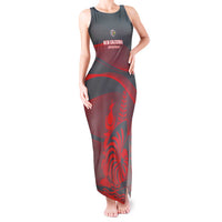 Custom New Caledonia Football Tank Maxi Dress Allez Les Cagous Grey Version - Polynesian Pride