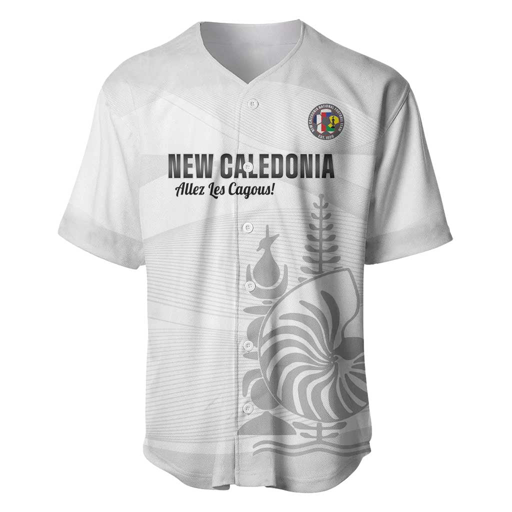 Custom New Caledonia Football Baseball Jersey Allez Les Cagous White Version - Polynesian Pride