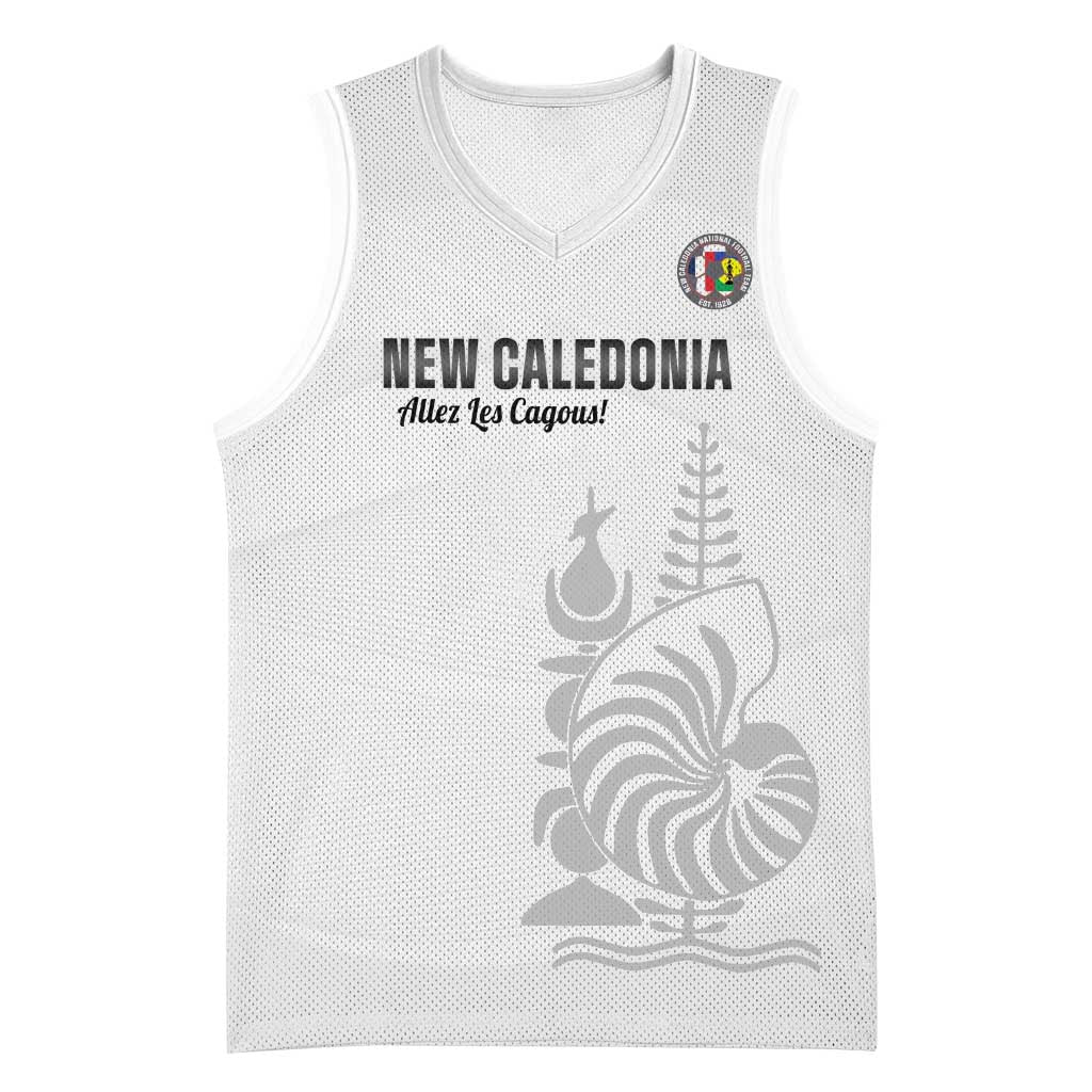 Custom New Caledonia Football Basketball Jersey Allez Les Cagous White Version LT14 Unisex White - Polynesian Pride