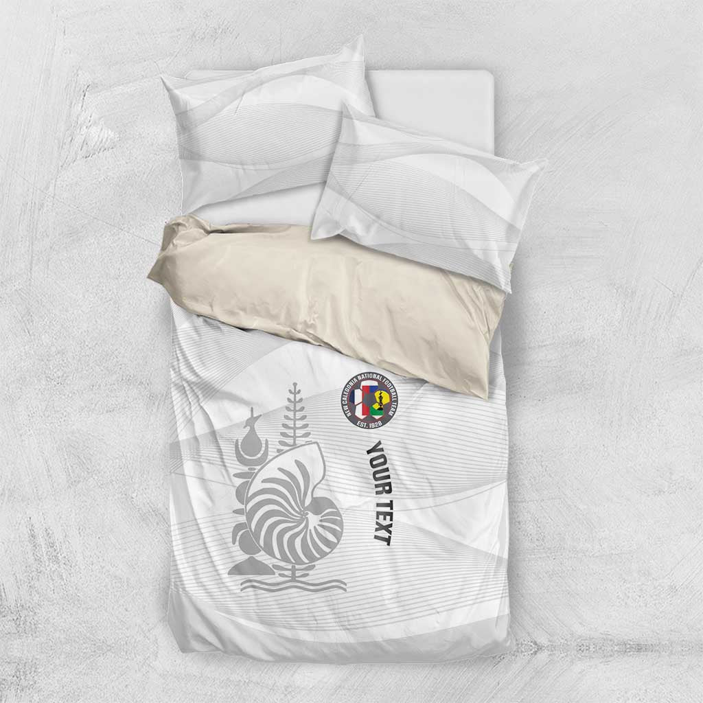 Custom New Caledonia Football Bedding Set Allez Les Cagous White Version - Polynesian Pride