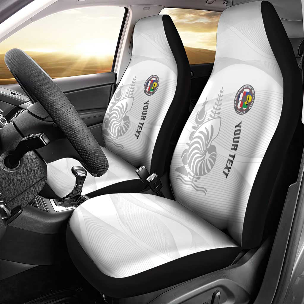 Custom New Caledonia Football Car Seat Cover Allez Les Cagous White Version - Polynesian Pride