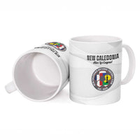 Custom New Caledonia Football Ceramic Mug Allez Les Cagous White Version LT14 - Polynesian Pride