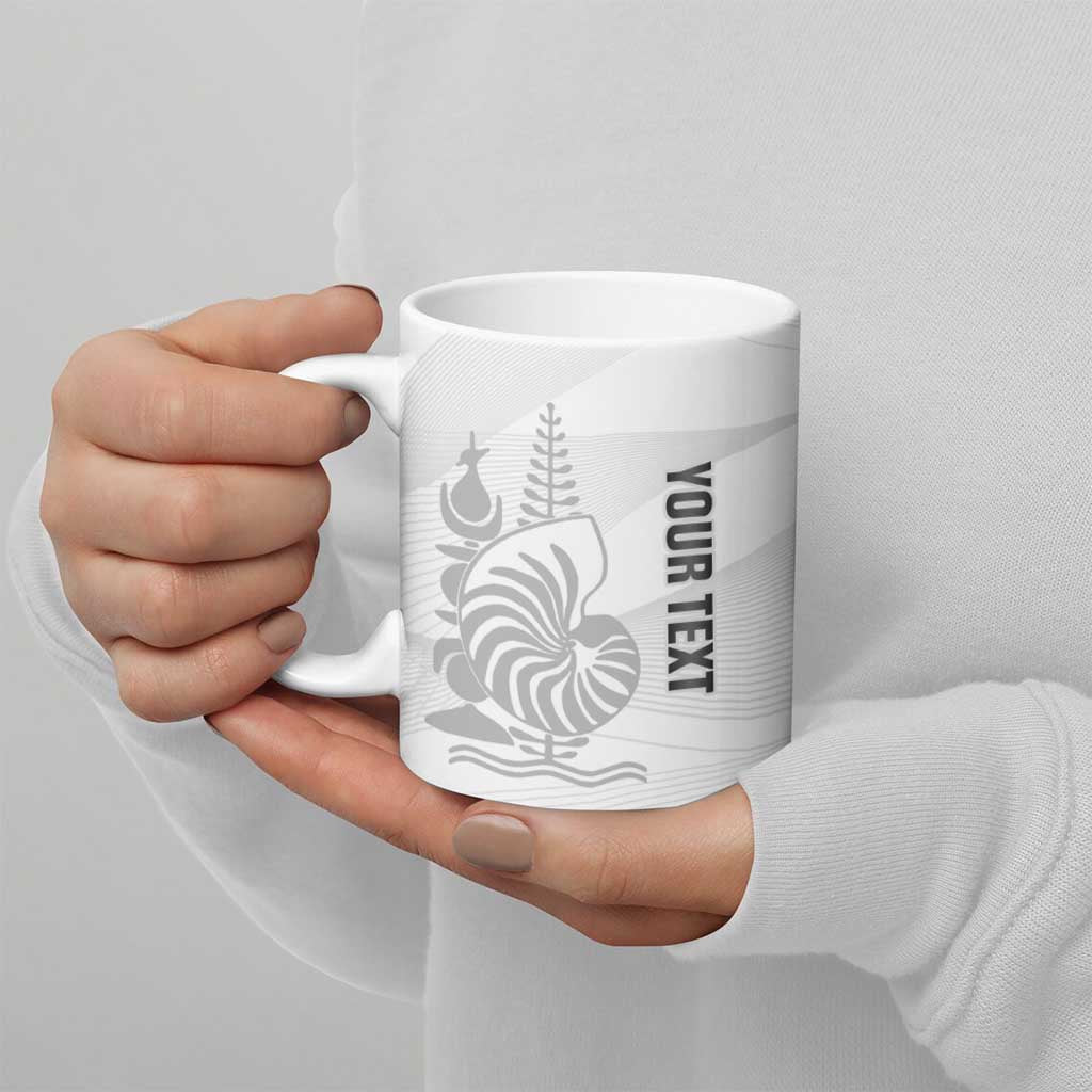 Custom New Caledonia Football Ceramic Mug Allez Les Cagous White Version LT14 - Polynesian Pride
