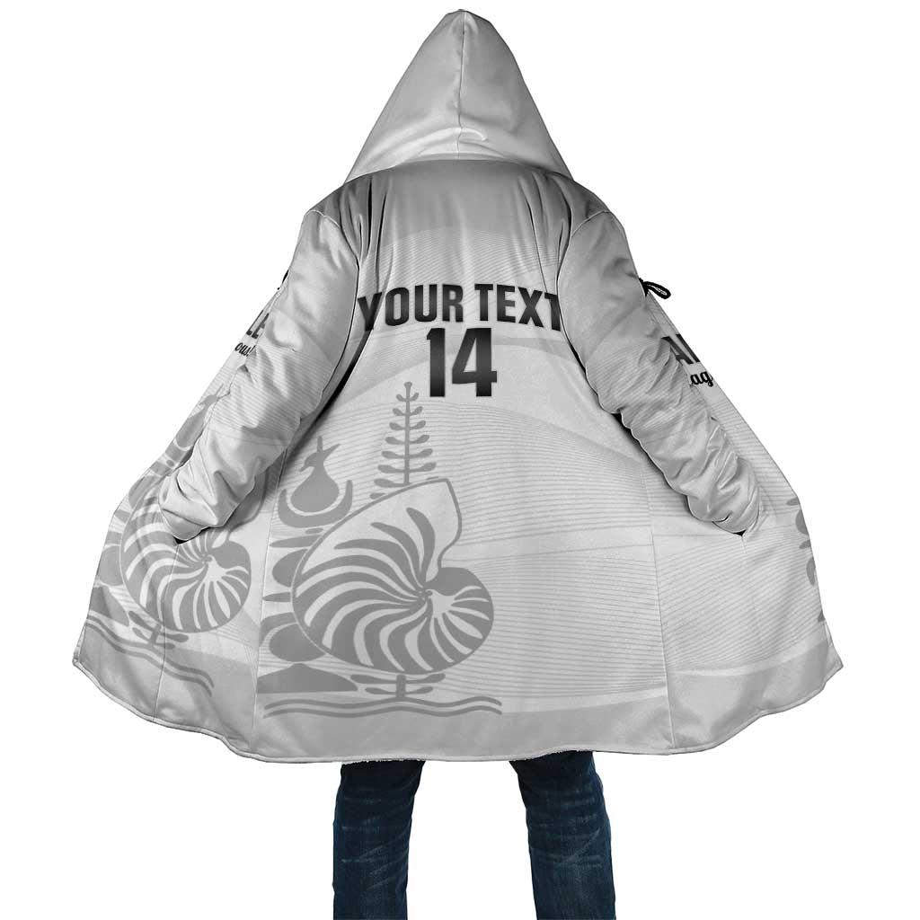 Custom New Caledonia Football Cloak Allez Les Cagous White Version - Polynesian Pride