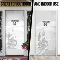 Custom New Caledonia Football Door Cover Allez Les Cagous White Version - Polynesian Pride