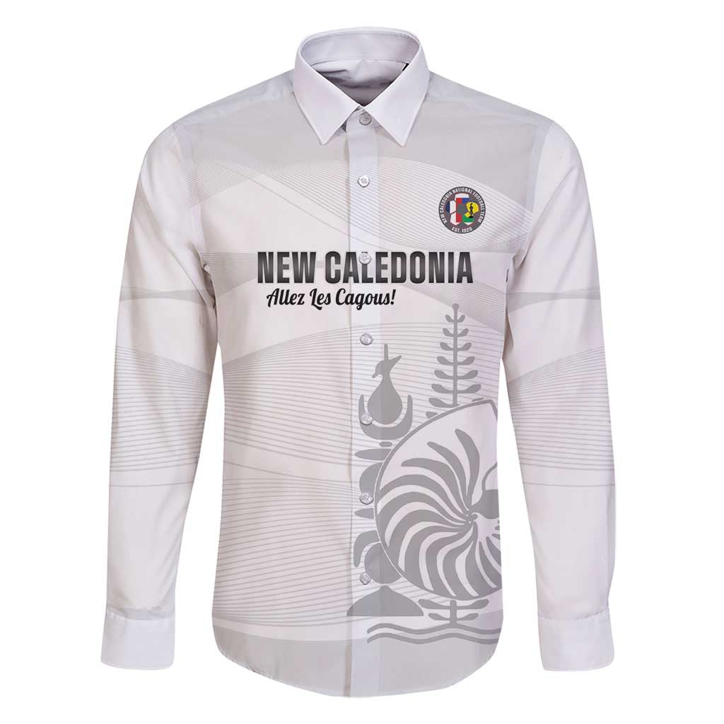 Custom New Caledonia Football Family Matching Long Sleeve Bodycon Dress and Hawaiian Shirt Allez Les Cagous White Version - Polynesian Pride