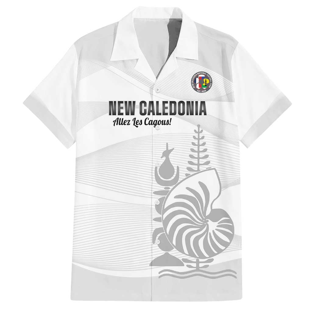 Custom New Caledonia Football Family Matching Short Sleeve Bodycon Dress and Hawaiian Shirt Allez Les Cagous White Version - Polynesian Pride