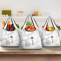 Custom New Caledonia Football Grocery Bag Allez Les Cagous White Version LT14 3-pack One Size White - Polynesian Pride