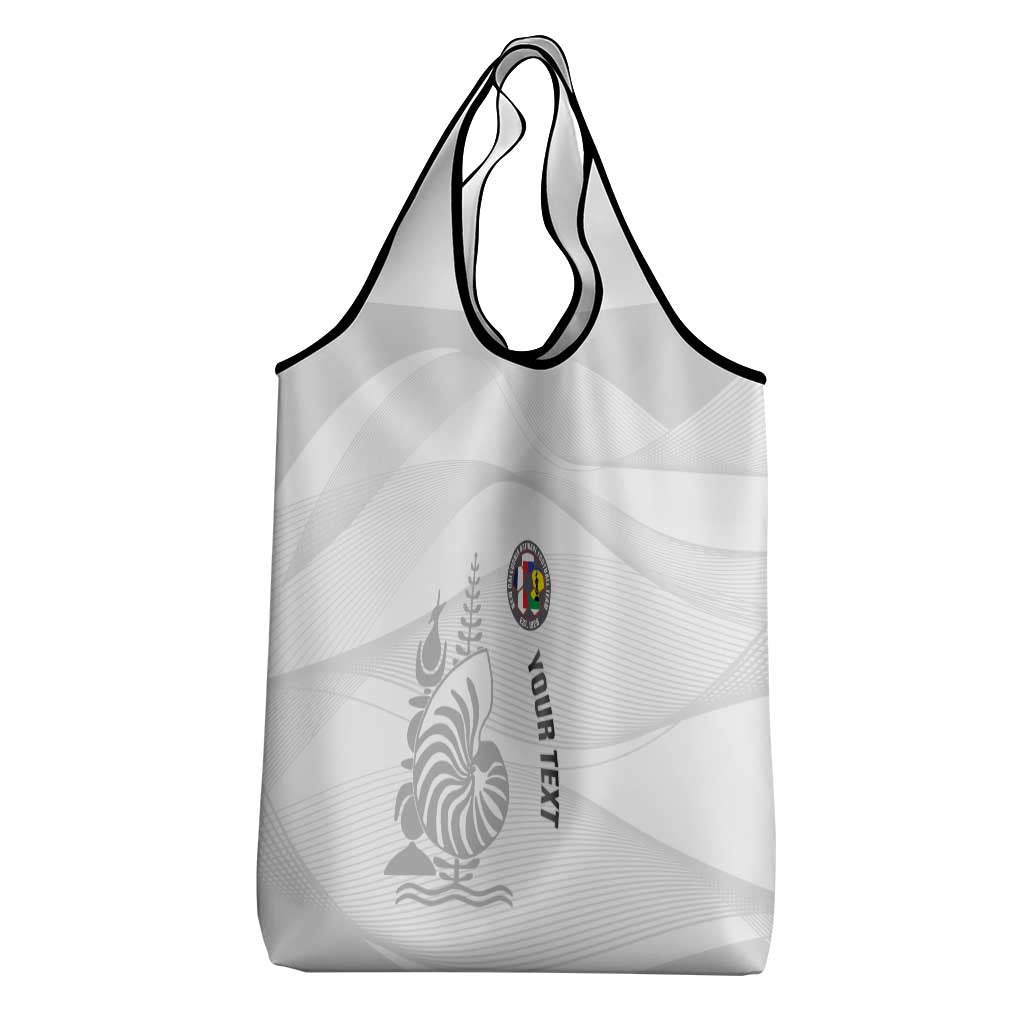Custom New Caledonia Football Grocery Bag Allez Les Cagous White Version LT14 - Polynesian Pride