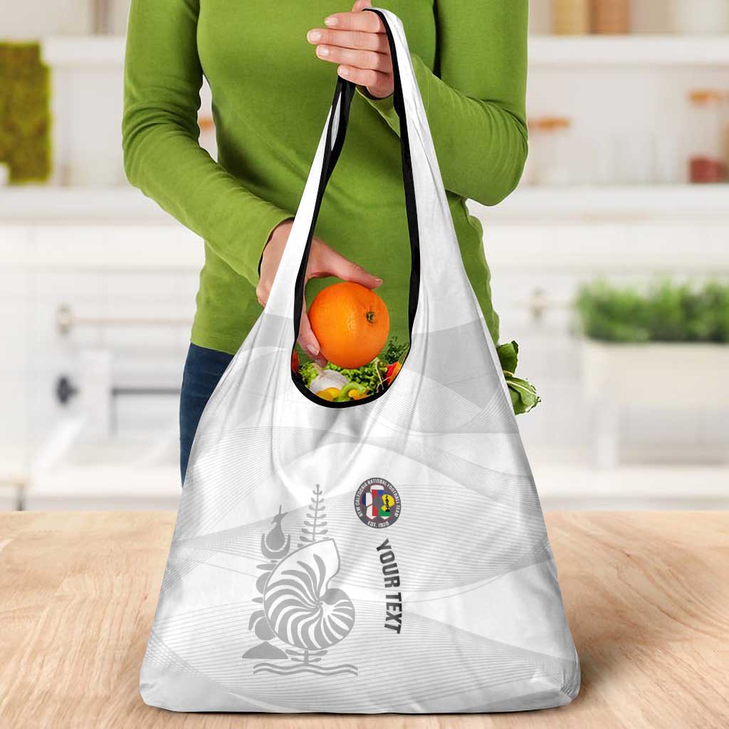 Custom New Caledonia Football Grocery Bag Allez Les Cagous White Version LT14 - Polynesian Pride
