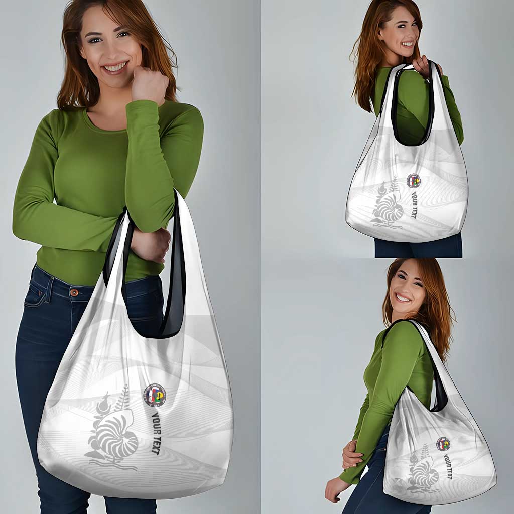 Custom New Caledonia Football Grocery Bag Allez Les Cagous White Version LT14 - Polynesian Pride