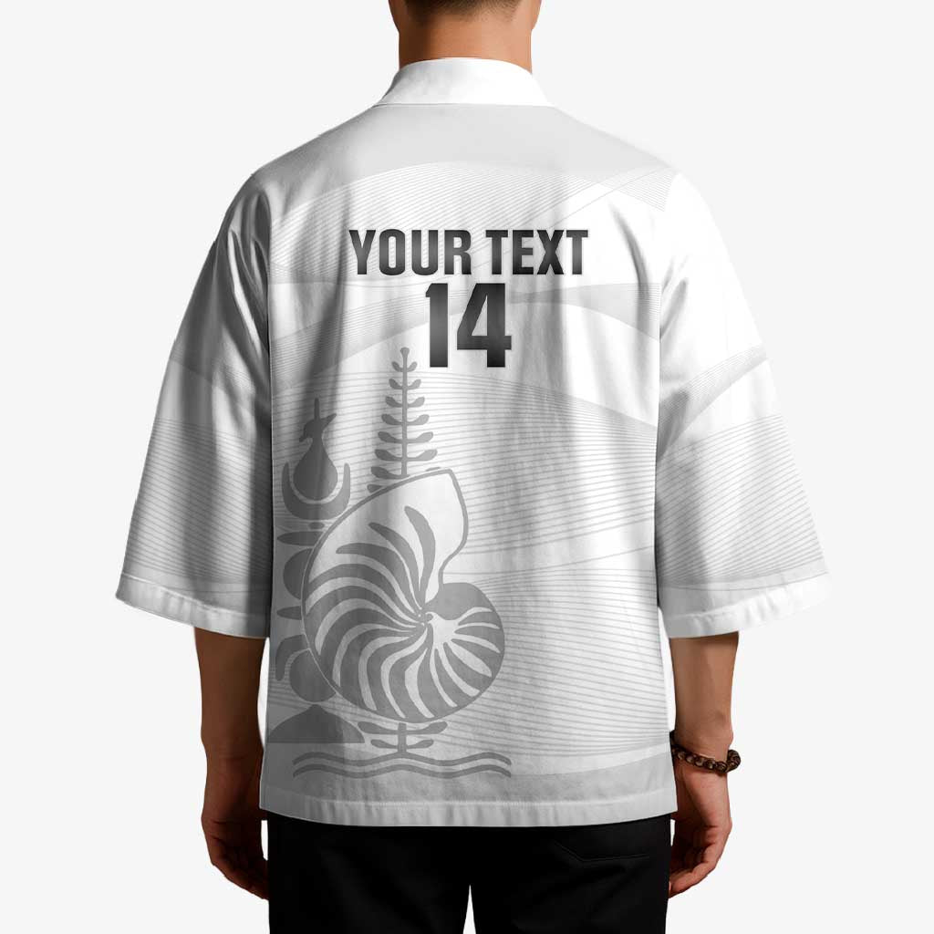 Custom New Caledonia Football Kimono Allez Les Cagous White Version - Polynesian Pride