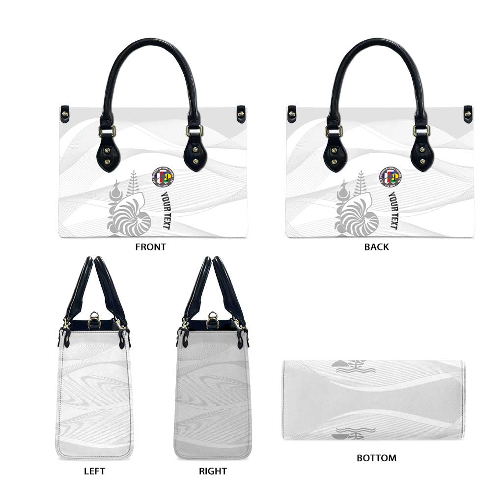 Custom New Caledonia Football Leather Bag Allez Les Cagous White Version - Polynesian Pride
