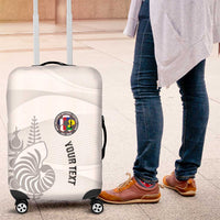 Custom New Caledonia Football Luggage Cover Allez Les Cagous White Version - Polynesian Pride