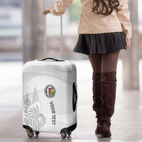 Custom New Caledonia Football Luggage Cover Allez Les Cagous White Version - Polynesian Pride