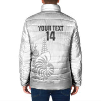 Custom New Caledonia Football Padded Jacket Allez Les Cagous White Version - Polynesian Pride