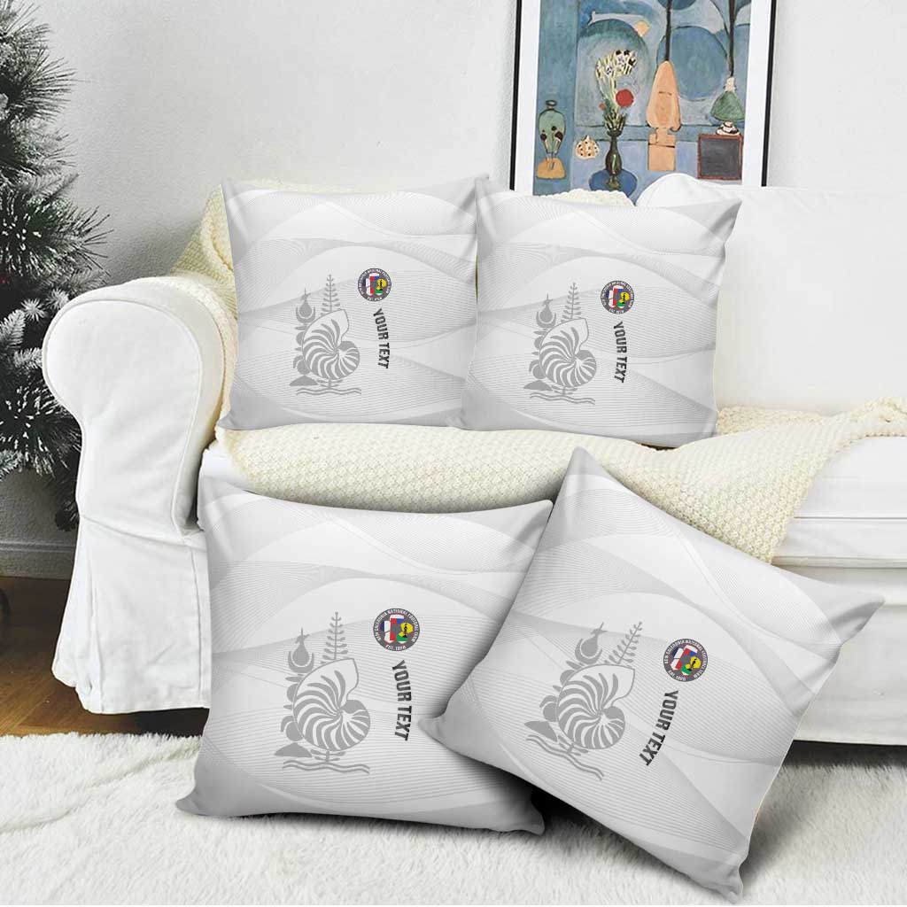 Custom New Caledonia Football Pillow Cover Allez Les Cagous White Version - Polynesian Pride