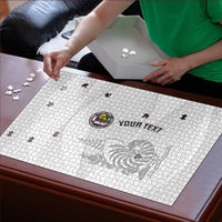 Custom New Caledonia Football Puzzle Allez Les Cagous White Version - Polynesian Pride