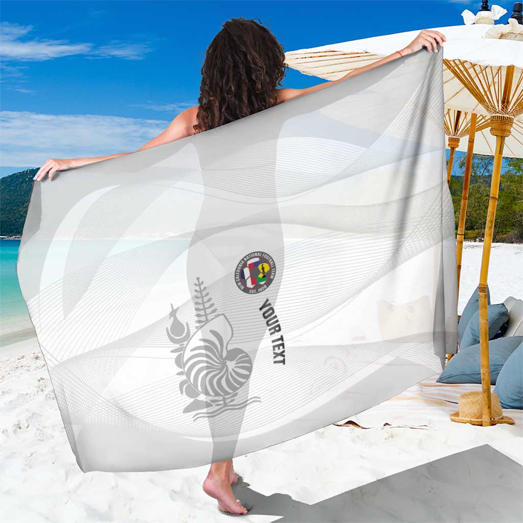 Custom New Caledonia Football Sarong Allez Les Cagous White Version - Polynesian Pride