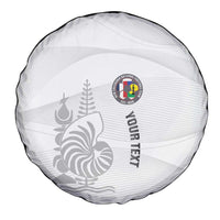 Custom New Caledonia Football Spare Tire Cover Allez Les Cagous White Version - Polynesian Pride