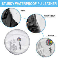 Custom New Caledonia Football Spare Tire Cover Allez Les Cagous White Version - Polynesian Pride