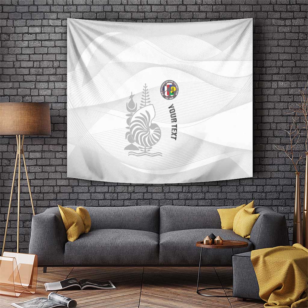 Custom New Caledonia Football Tapestry Allez Les Cagous White Version - Polynesian Pride