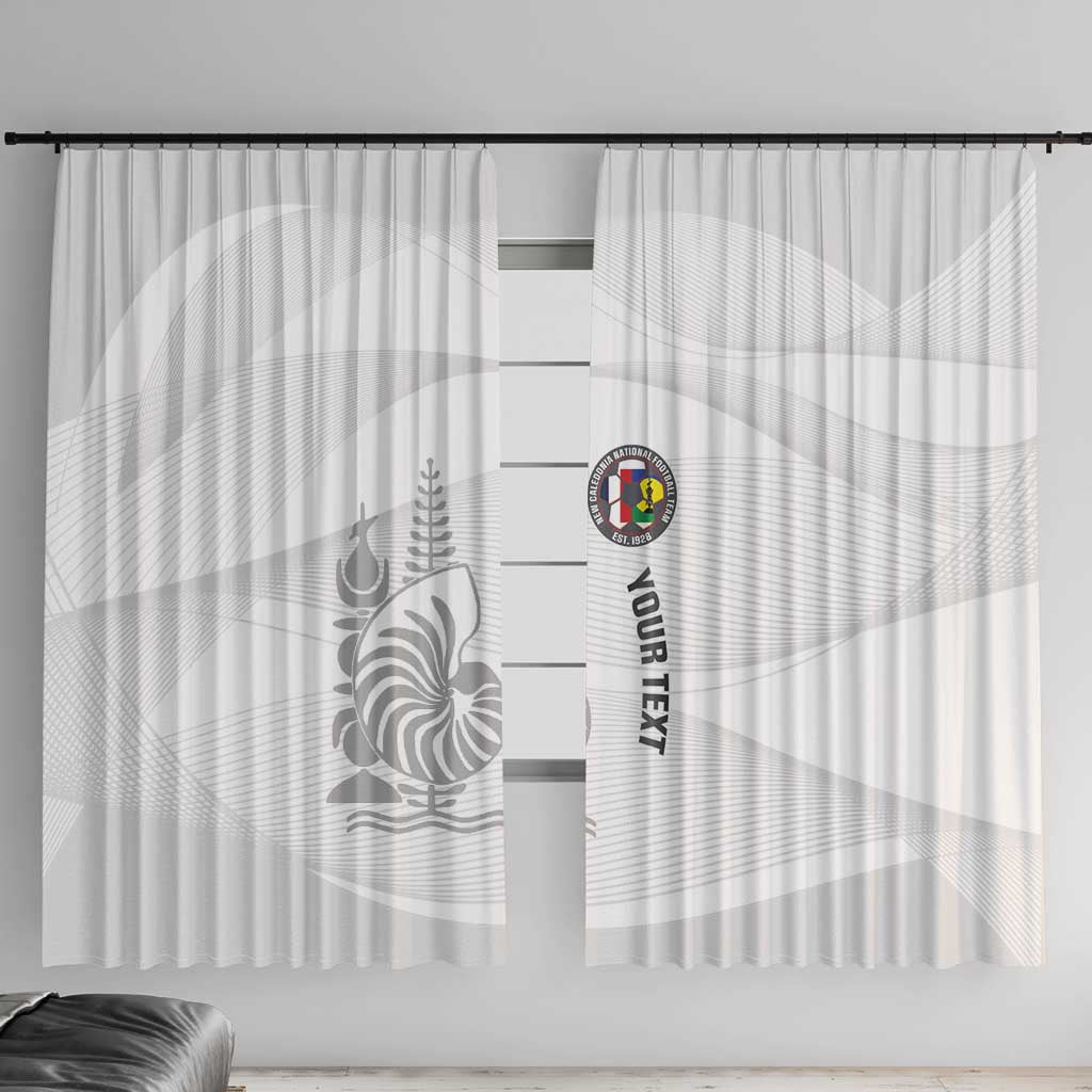 Custom New Caledonia Football Window Curtain Allez Les Cagous White Version - Polynesian Pride