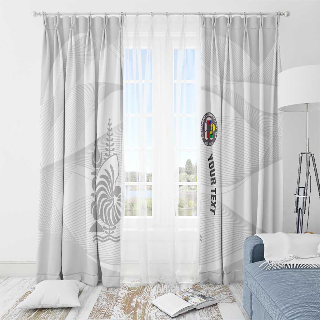 Custom New Caledonia Football Window Curtain Allez Les Cagous White Version - Polynesian Pride