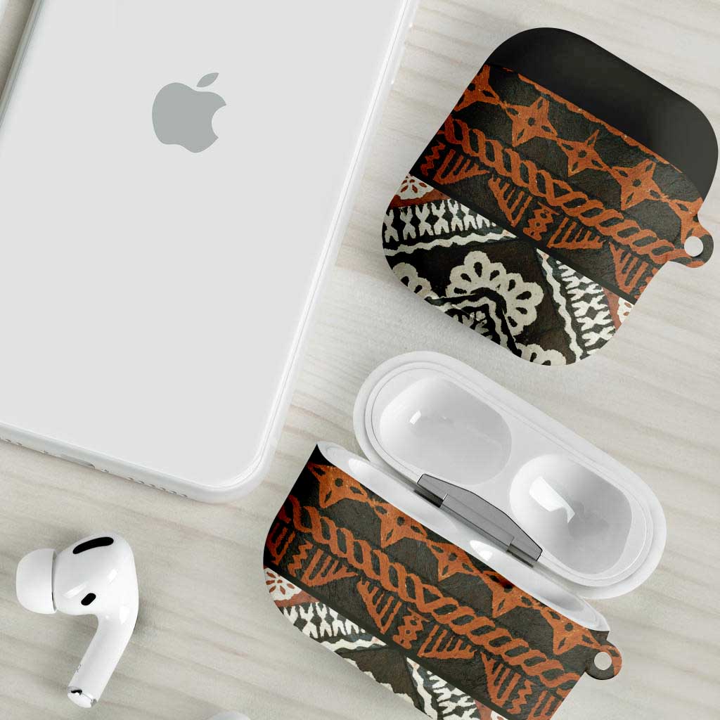 Bula Fiji Tapa AirPods Case Fijian Masi Vintage Vibes - Polynesian Pride