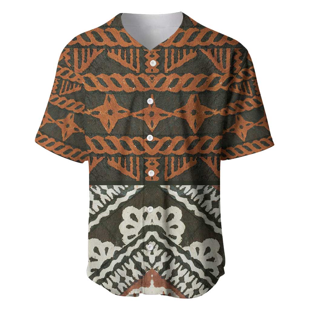 Bula Fiji Tapa Baseball Jersey Fijian Masi Vintage Vibes - Polynesian Pride