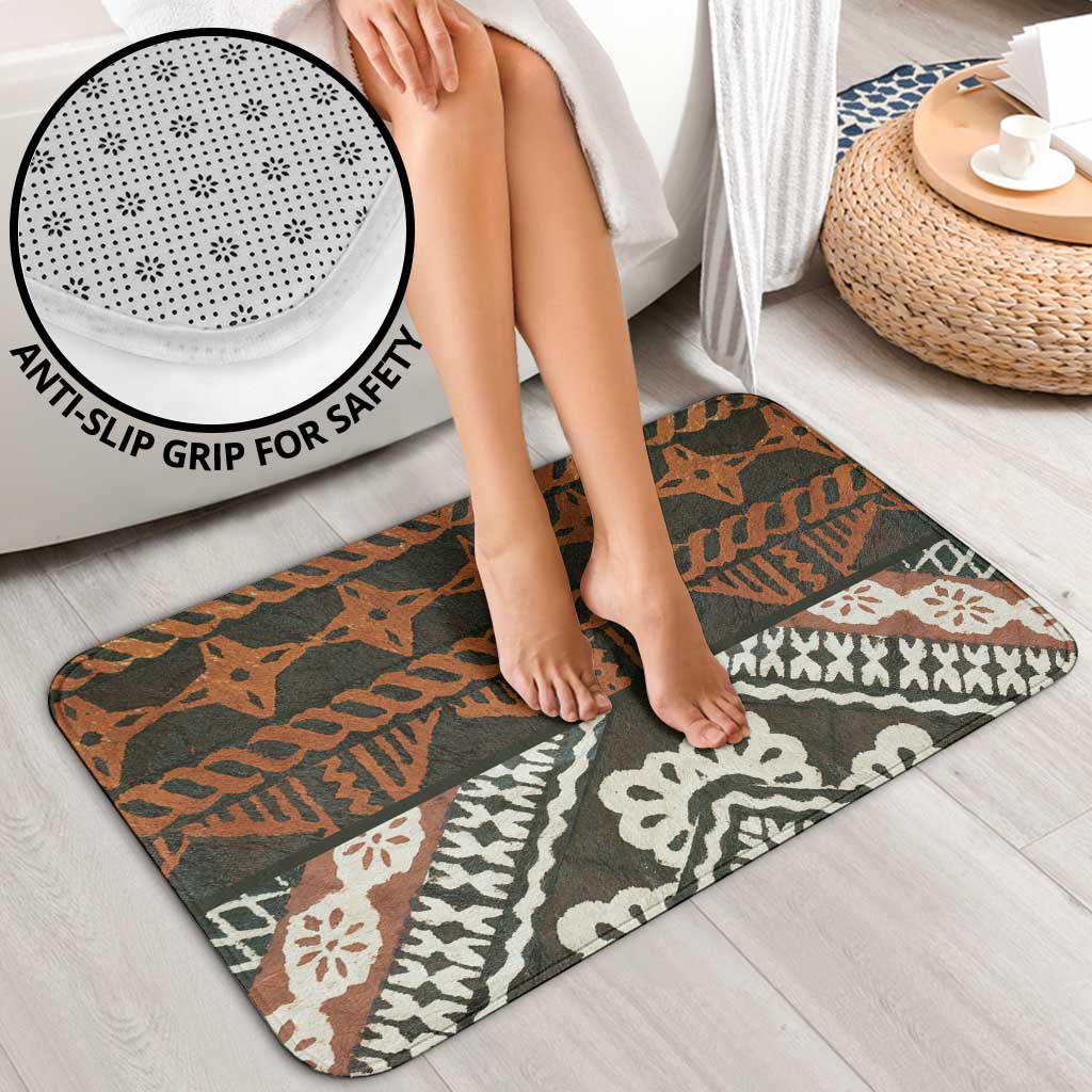 Bula Fiji Tapa Bathroom Set Fijian Masi Vintage Vibes - Polynesian Pride