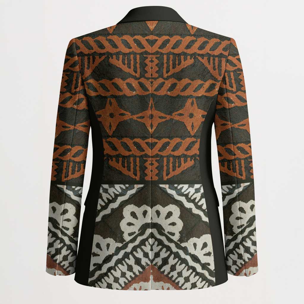 Bula Fiji Tapa Blazer Fijian Masi Vintage Vibes - Polynesian Pride