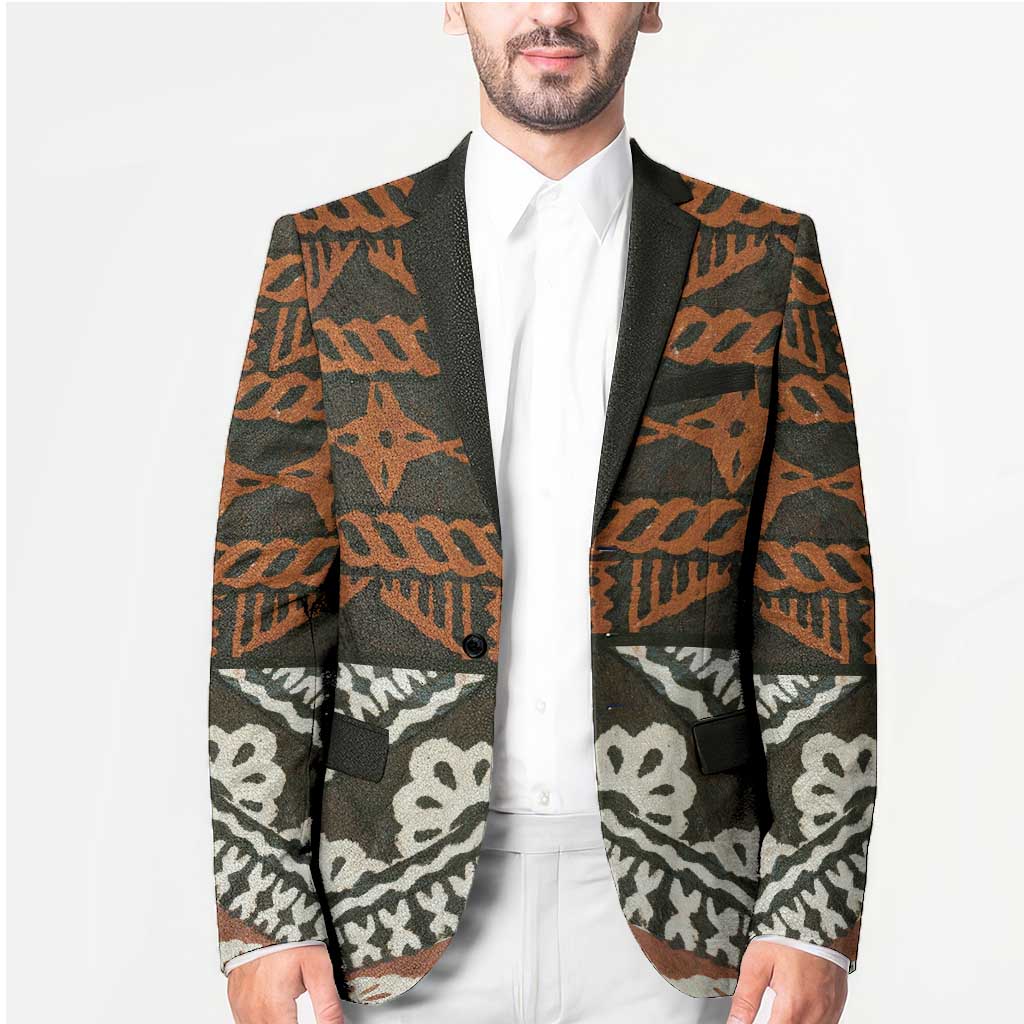 Bula Fiji Tapa Blazer Fijian Masi Vintage Vibes - Polynesian Pride