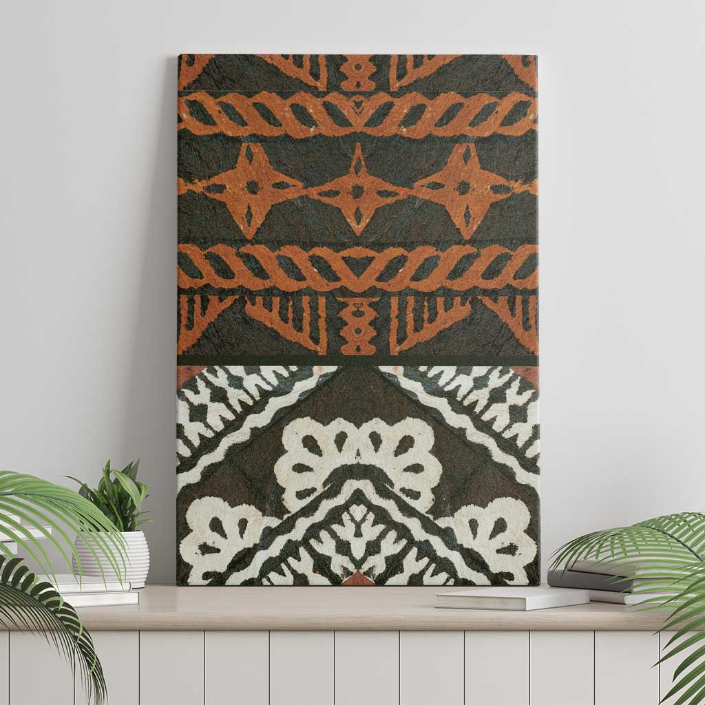 Bula Fiji Tapa Canvas Wall Art Fijian Masi Vintage Vibes - Polynesian Pride