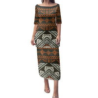 Bula Fiji Tapa Family Matching Puletasi and Hawaiian Shirt Fijian Masi Vintage Vibes - Polynesian Pride