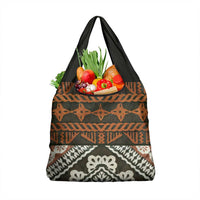Bula Fiji Tapa Grocery Bag Fijian Masi Vintage Vibes LT14 1-pack One Size Brown - Polynesian Pride