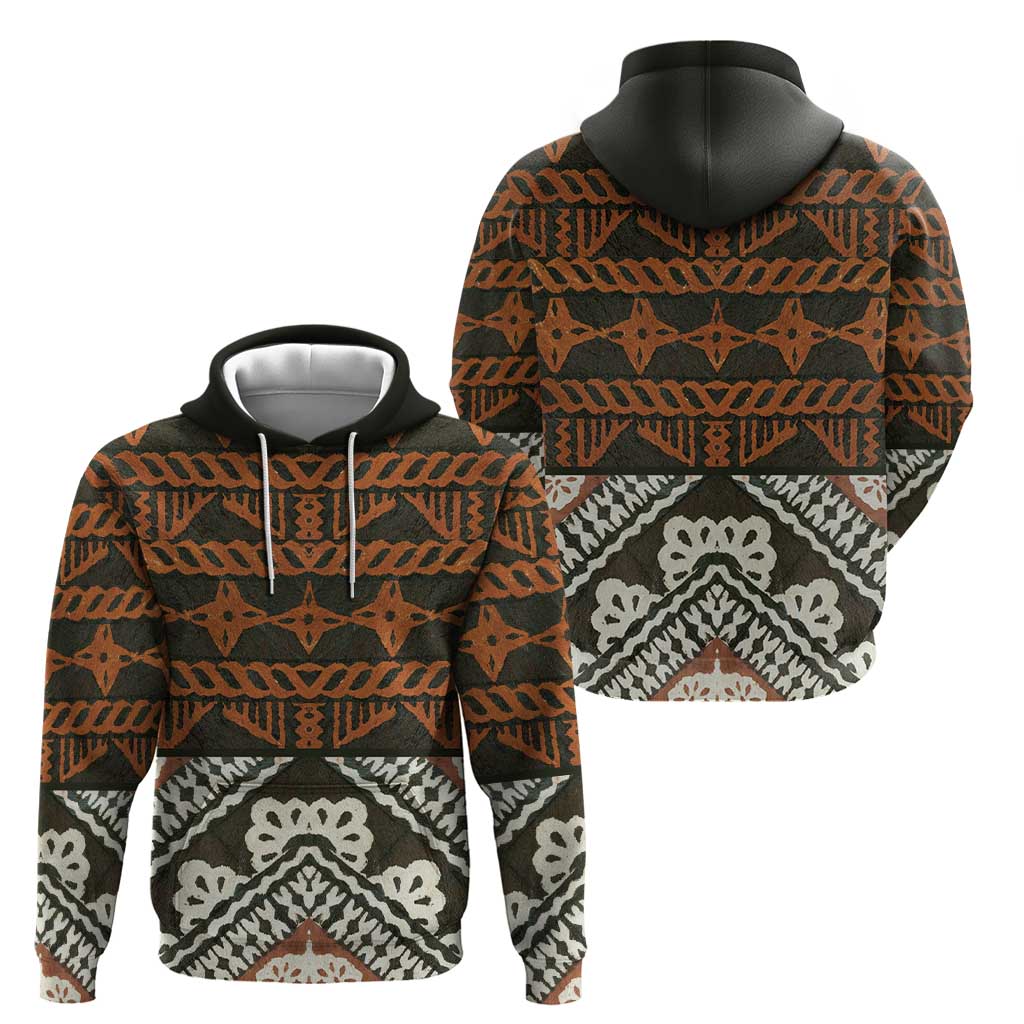 Bula Fiji Tapa Hoodie Fijian Masi Vintage Vibes - Polynesian Pride