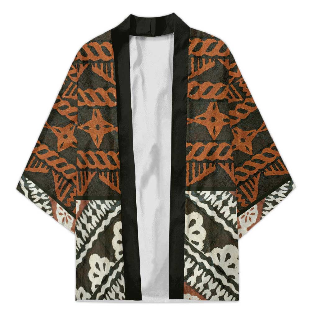 Bula Fiji Tapa Kimono Fijian Masi Vintage Vibes - Polynesian Pride