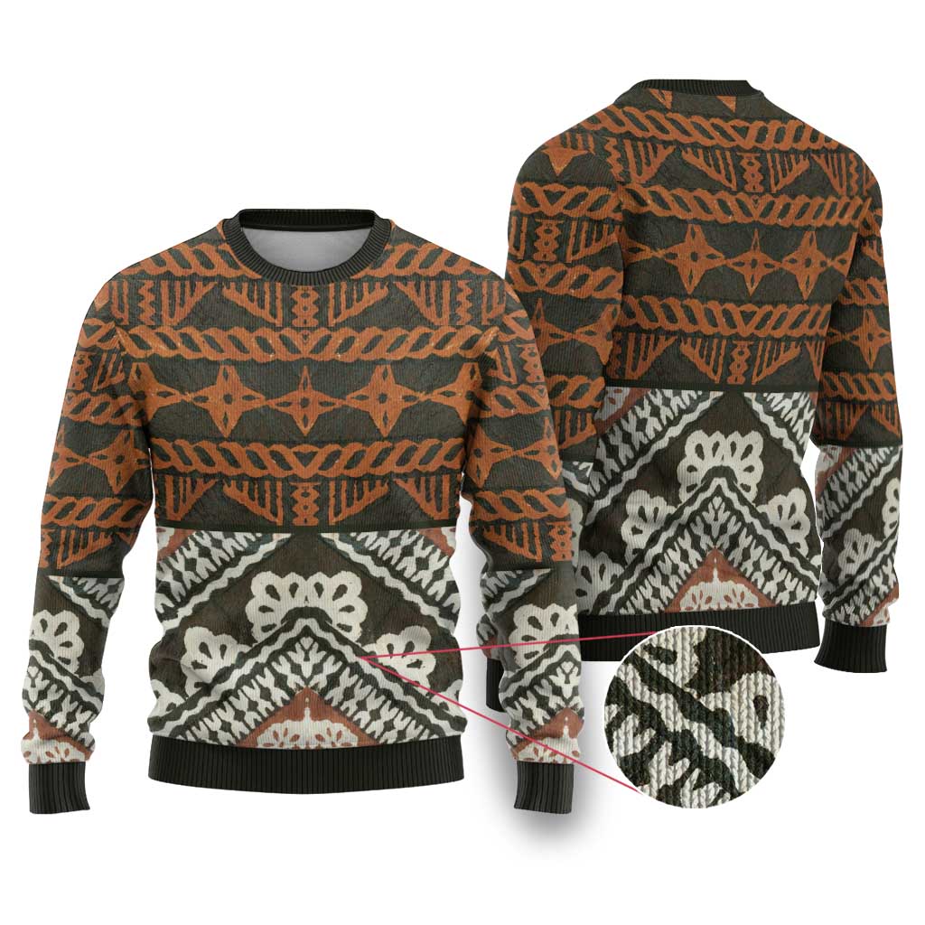 Bula Fiji Tapa Ugly Christmas Sweater Fijian Masi Vintage Vibes - Polynesian Pride
